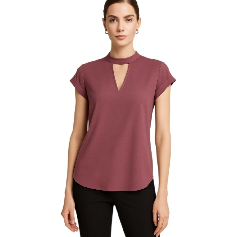 Express Plum Cut-Out Blouse Size XS.